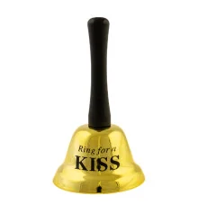 Колокольчик KISS (золотой) купить в интернет магазине подарков ПраздникШоп
