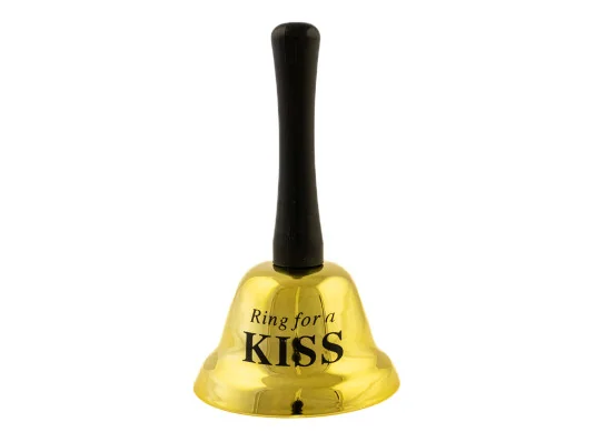 Колокольчик KISS (золотой) купить в интернет магазине подарков ПраздникШоп