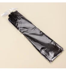 Перчатки стрейч атлас 40см (черные) купить в интернет магазине подарков ПраздникШоп