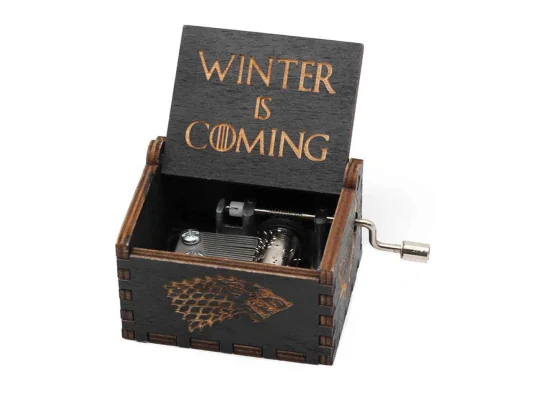 Музыкальная шкатулка винтажная Игра престолов (Winter Coming) черная купить в интернет магазине подарков ПраздникШоп