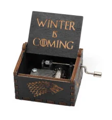 Музыкальная шкатулка винтажная Игра престолов (Winter Coming) черная купить в интернет магазине подарков ПраздникШоп