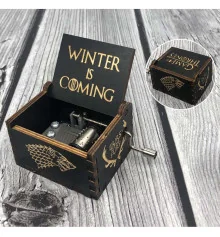 Музыкальная шкатулка винтажная Игра престолов (Winter Coming) черная купить в интернет магазине подарков ПраздникШоп
