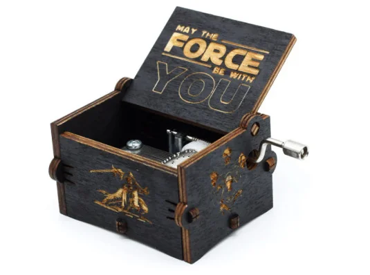 Музыкальная шкатулка винтажная Звездные Войны (Star Wars) черная купить в интернет магазине подарков ПраздникШоп