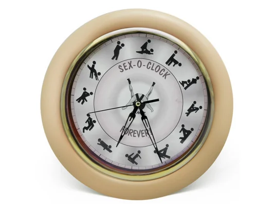 Часы Камасутра настенные большие (бежевый) купить в интернет магазине подарков ПраздникШоп