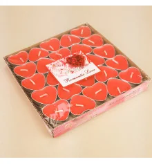 Свечи плавающие Сердце (уп. 50шт) красные купить в интернет магазине подарков ПраздникШоп