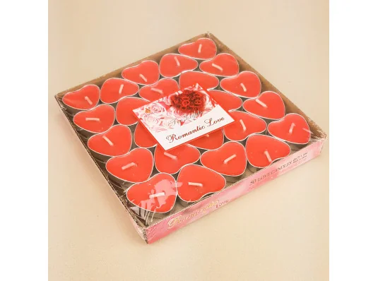 Свечи плавающие Сердце (уп. 50шт) красные купить в интернет магазине подарков ПраздникШоп