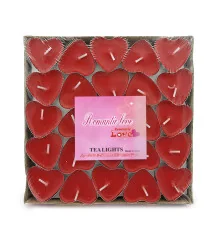 Свечи плавающие Сердце (уп. 50шт) красные купить в интернет магазине подарков ПраздникШоп