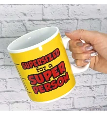 Кружка Гигант Супер Человек - Super Person купить в интернет магазине подарков ПраздникШоп