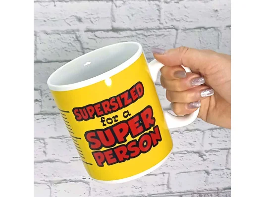 Кружка Гигант Супер Человек - Super Person купить в интернет магазине подарков ПраздникШоп