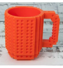 Кружка Лего конструктор (оранжевая) купить в интернет магазине подарков ПраздникШоп