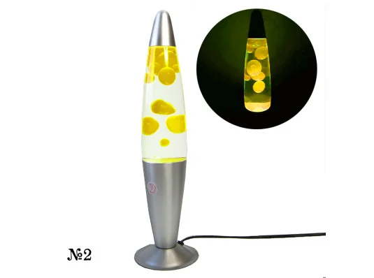 Лава лампа с парафином (34см) желтая купить в интернет магазине подарков ПраздникШоп