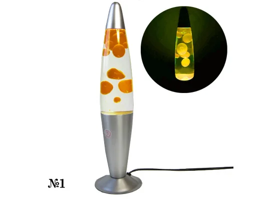 Лава лампа с парафином (40см) желтая купить в интернет магазине подарков ПраздникШоп