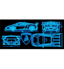 Чашка хамелеон 66055 ЧРЖ Lamborghini neon (черная) купить в интернет магазине подарков ПраздникШоп