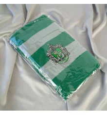 Шарф Гарри Поттер Слизерин (зеленый с серым) купить в интернет магазине подарков ПраздникШоп