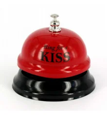 Звонок настольный KISS (красный) купить в интернет магазине подарков ПраздникШоп