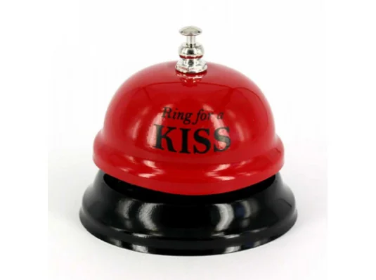 Звонок настольный KISS (красный) купить в интернет магазине подарков ПраздникШоп