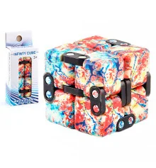 Кубик антистресс Infinity Cube радужный (оранжевый с синим) купить в интернет магазине подарков ПраздникШоп