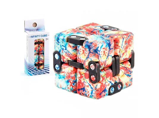 Кубик антистресс Infinity Cube радужный (оранжевый с синим) купить в интернет магазине подарков ПраздникШоп