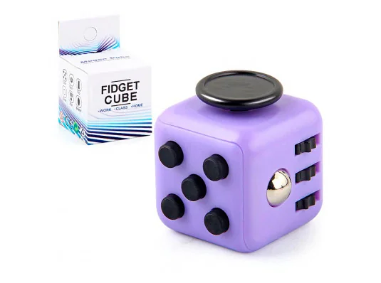 Кубик антистресс Fidget Cube (фиолетовый с черным) купить в интернет магазине подарков ПраздникШоп