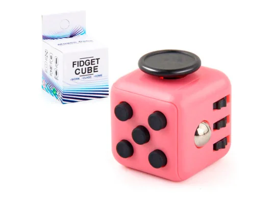 Кубик антистресс Fidget Cube (розовый с черным) купить в интернет магазине подарков ПраздникШоп