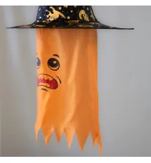 Декор подвесной Привидение в шляпе 70см (оранжевый) купить в интернет магазине подарков ПраздникШоп