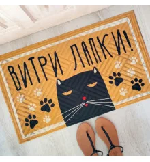 Килимок придверний з принтом "Витри лапки!" купить в интернет магазине подарков ПраздникШоп