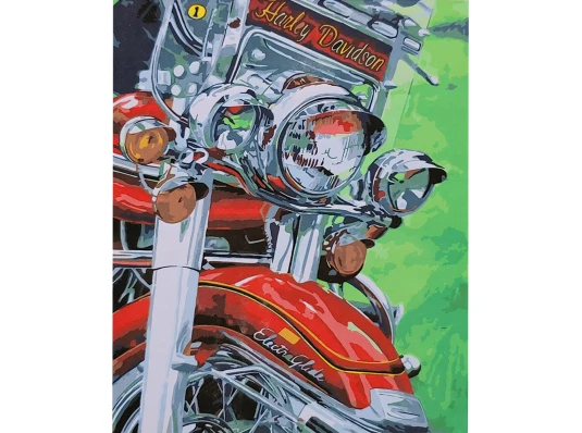 Картина по номерам ПРЕМИУМ Фото Harley с лаком размером 40х50 см (SY6706) купить в интернет магазине подарков ПраздникШоп