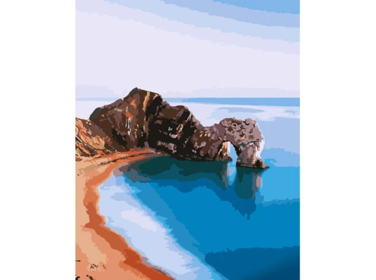 Картина по номерам ПРЕМИУМ Скала Durdle Door размером 40х50 см (GS711) купить в интернет магазине подарков ПраздникШоп