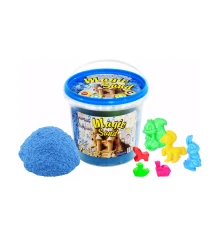 Кинетический песок Magic Sand голубой в ведре 1 кг (372-2) купить в интернет магазине подарков ПраздникШоп