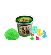 Кинетический песок Magic Sand зеленый в ведре 1 кг (372-5) купить в интернет магазине подарков ПраздникШоп