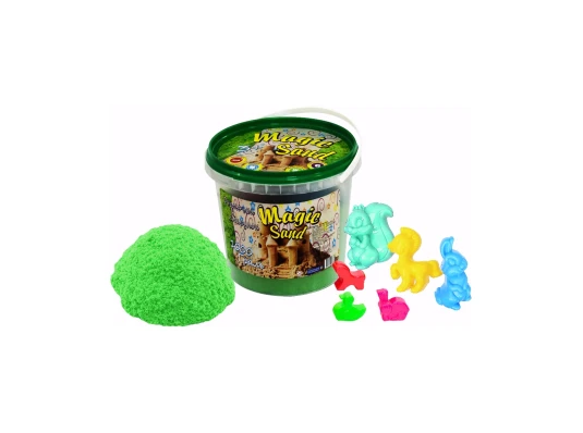 Кинетический песок Magic Sand зеленый в ведре 1 кг (372-5) купить в интернет магазине подарков ПраздникШоп