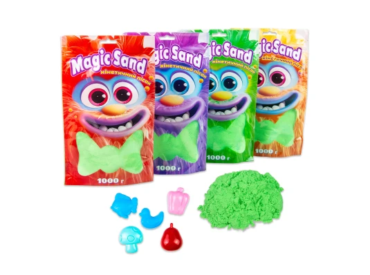 Кинетический песок Magic sand в пакете 39404-2 зеленый купить в интернет магазине подарков ПраздникШоп