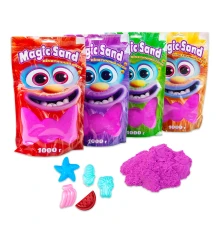 Кинетический песок Magic sand в пакете 39404-4 фиолетовый купить в интернет магазине подарков ПраздникШоп