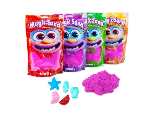 Кинетический песок Magic sand в пакете 39404-4 фиолетовый купить в интернет магазине подарков ПраздникШоп