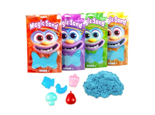 Кинетический песок Magic sand в пакете 39404-3 голубой купить в интернет магазине подарков ПраздникШоп
