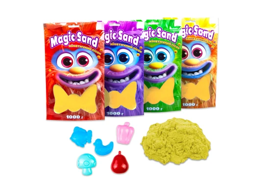 Кинетический песок Magic sand в пакете 39404-5 желтый купить в интернет магазине подарков ПраздникШоп