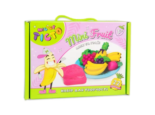 Набор для творчества Мистер тесто Mini Fruit на украинском языке (41009) купить в интернет магазине подарков ПраздникШоп