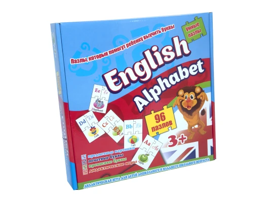 Обучающие пазлы English alphabet 96 карт на английском языке (539) купить в интернет магазине подарков ПраздникШоп