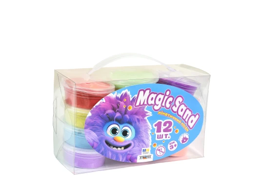 Набор кинетического песка "Magic sand" 12 шт. (39405) купить в интернет магазине подарков ПраздникШоп