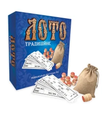 Настольная игра Лото Традиционное с деревянными бочонками на украинском языке (30315) купить в интернет магазине подарков ПраздникШоп