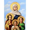 Алмазная мозаика ПРЕМИУМ Икона Веры, Надежды, Любви и их матери Софии без подрамника размером 50х65 см (SGK86084)