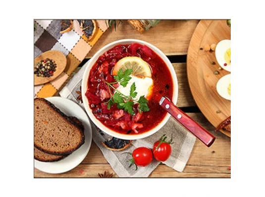 Алмазная мозаика ПРЕМИУМ Вкусный борщ размером 30х40 см (HEG86889) купить в интернет магазине подарков ПраздникШоп