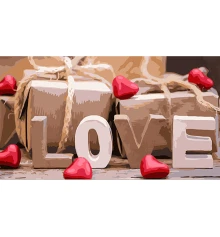 Картина по номерам LOVE размером 50х25 см (WW188) купить в интернет магазине подарков ПраздникШоп