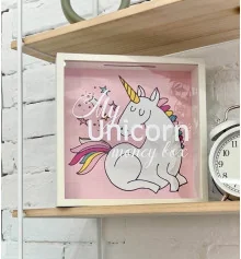 Деревянная копилка для денег "My unicorn money box (единорог)" купить в интернет магазине подарков ПраздникШоп