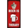Настінна відкривачка для пляшок "Beer is cheaper than therapy"