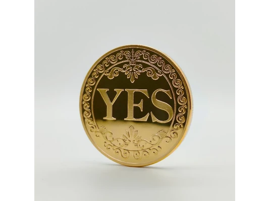Сувенирная монета принятия решений YES/NO 3701 (золотая) купить в интернет магазине подарков ПраздникШоп
