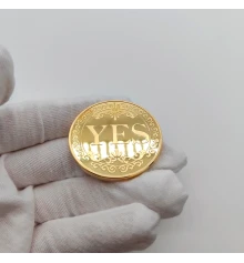 Сувенирная монета принятия решений YES/NO 3701 (золотая) купить в интернет магазине подарков ПраздникШоп