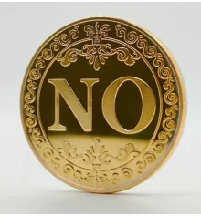 Сувенірна монета прийняття рішень YES/NO (золота) купить в интернет магазине подарков ПраздникШоп