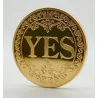 Сувенирная монета принятия решений YES/NO (золотая)