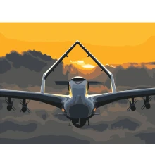Картина по номерам ПРЕМИУМ Байрактар на закате размером 40х50 см (DY261) купить в интернет магазине подарков ПраздникШоп